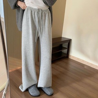 Quần dài ống rộng trơn new cạp nhỏ dành cho cả nam, nữ mặc thu đông