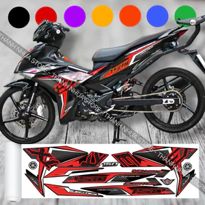 Tem EXC Ex150 - Tem rời dán Exciter 150 3 lớp xe đen