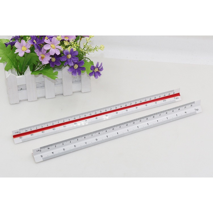 THƯỚC TỈ LỆ TAM GIÁC 3 CẠNH – Nhựa ABS Nguyên Khối, Vạch Khắc Sắc Nét ...