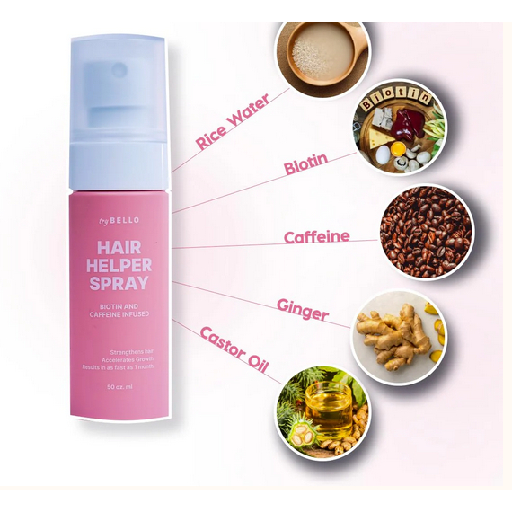 Trybello Hair Helper Spray Xịt dưỡng tóc,kích thích tóc mọc dày hơn, bồng bềnh, óng mượt 50ml