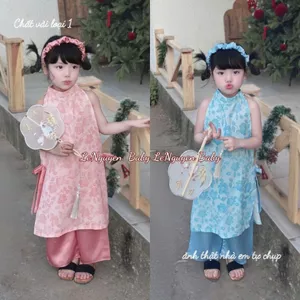 Bộ quần Áo Dài TIỂU MI (7-35kg) - mẫu cách tân cho bé gái, phù hợp cho các dịp lễ tết