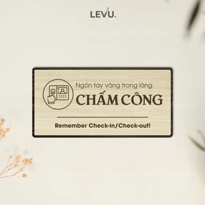 Bảng gỗ thông báo khu vực chấm công nhân viên BG105 trang trí công ty
