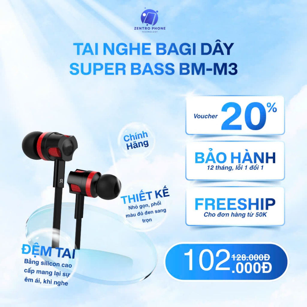 Tai nghe Bagi tăng cường bass BM - M2 | Shopee Việt Nam