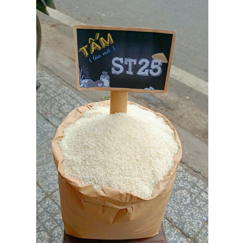5kg Tấm ST25 ( lúa mới ) - DẺO NHIỀU, thơm mùi cốm non, mềm cơm - nấu cơm, cháo dinh dưỡng cho bé rất ngon