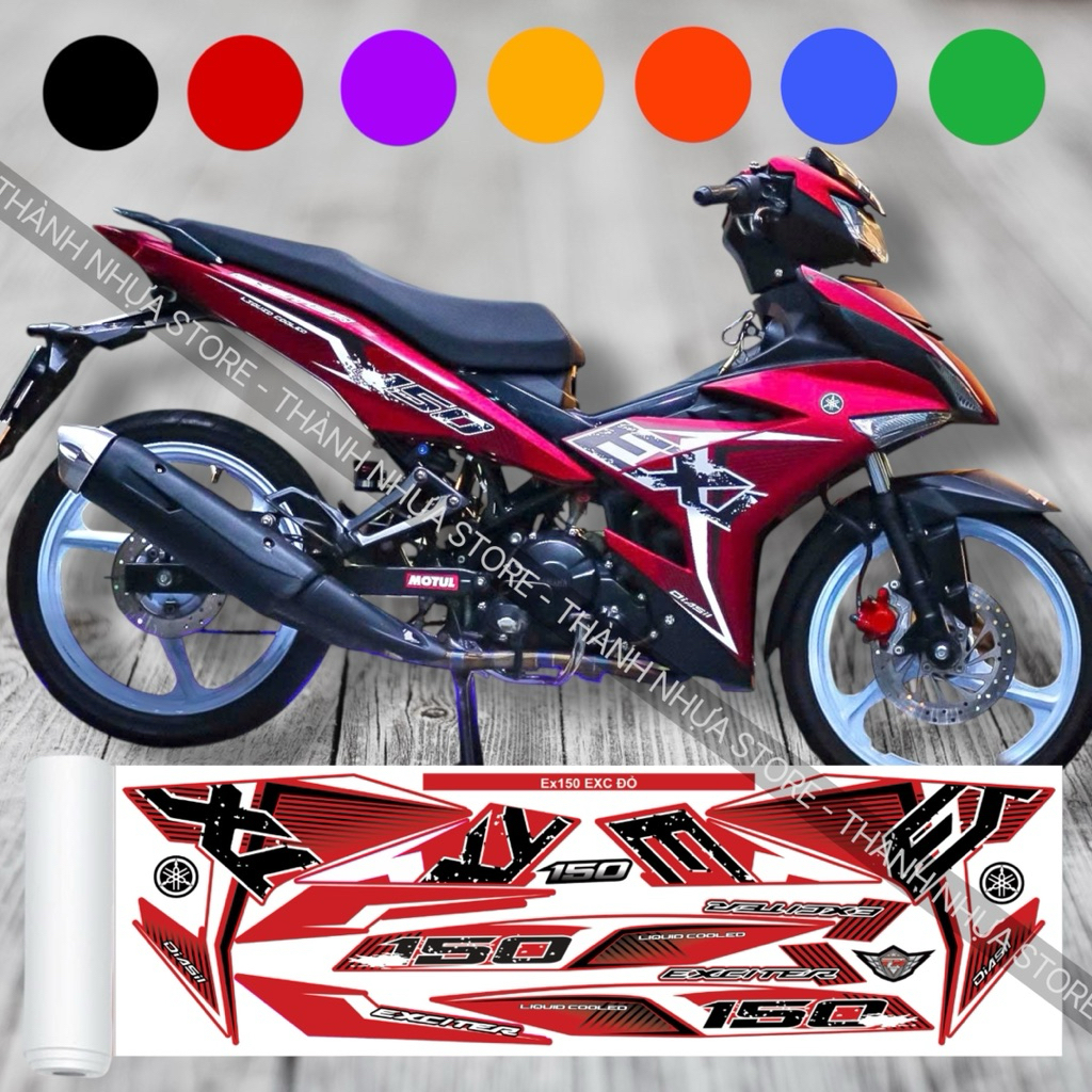 [ĐỦ MÀU] Tem EXC Ex150 - Tem rời dán Exciter 150 3 lớp phối màu