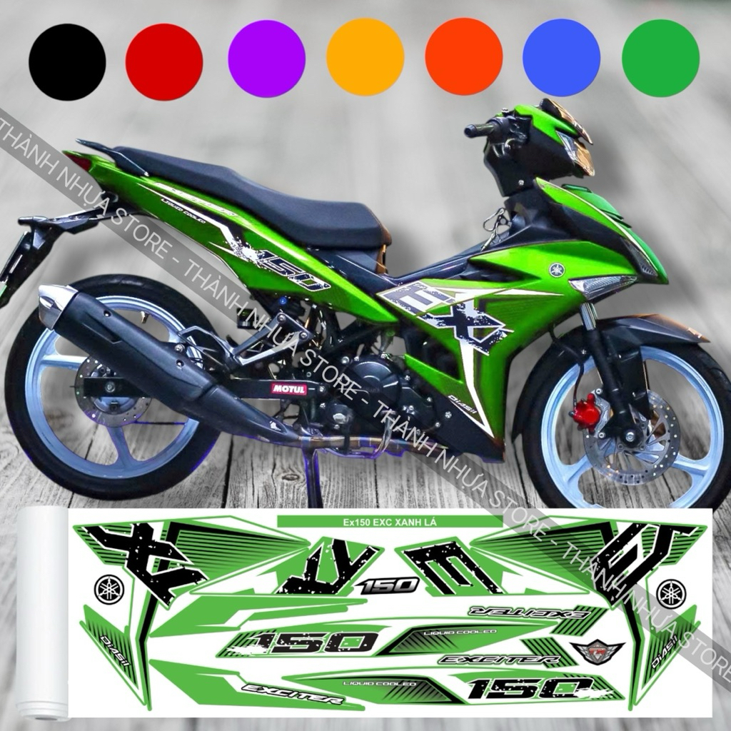 [ĐỦ MÀU] Tem EXC Ex150 - Tem rời dán Exciter 150 3 lớp phối màu