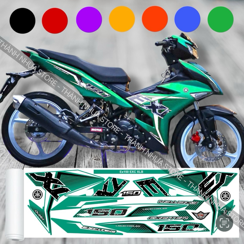 [ĐỦ MÀU] Tem EXC Ex150 - Tem rời dán Exciter 150 3 lớp phối màu