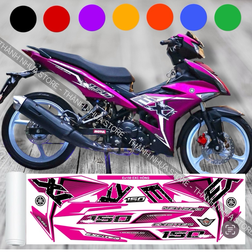 [ĐỦ MÀU] Tem EXC Ex150 - Tem rời dán Exciter 150 3 lớp phối màu
