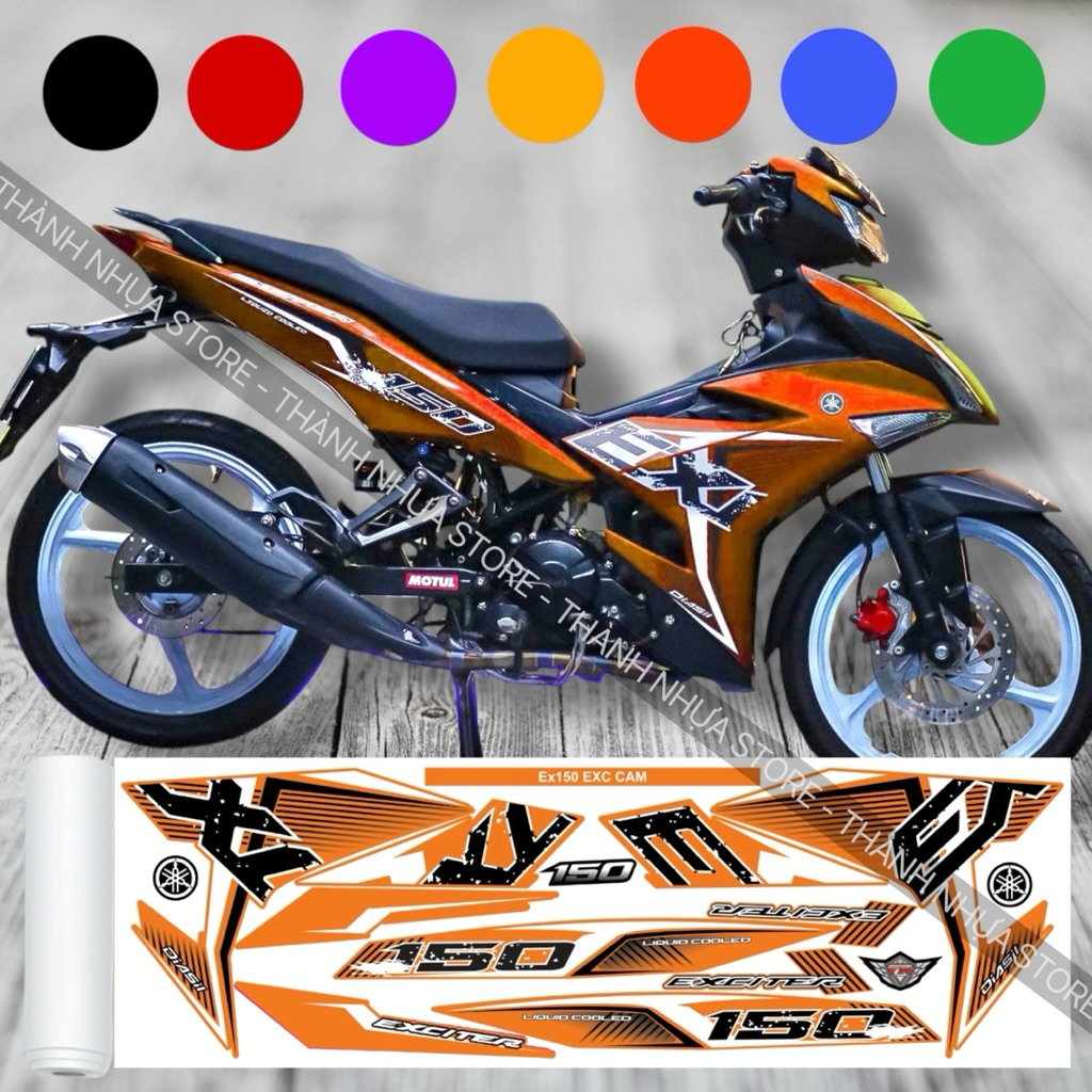 [ĐỦ MÀU] Tem EXC Ex150 - Tem rời dán Exciter 150 3 lớp phối màu