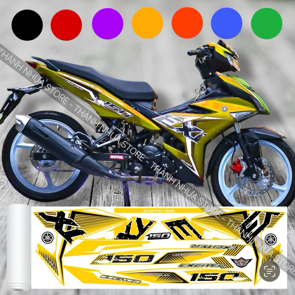 [ĐỦ MÀU] Tem EXC Ex150 - Tem rời dán Exciter 150 3 lớp phối màu