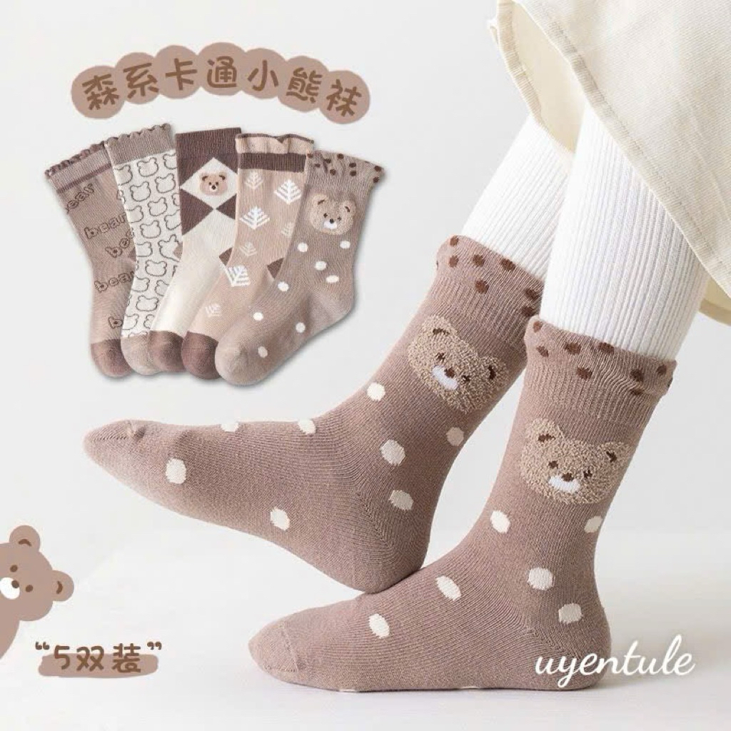 Set 10 đôi tất cho bé 1-9y