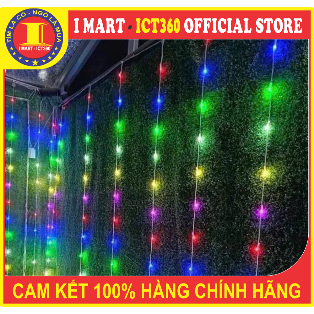Đèn led Mành Mưa hiệu ứng thác nước, mưa rơi 10 Sợi đủ màu, nháy 8 chế ...