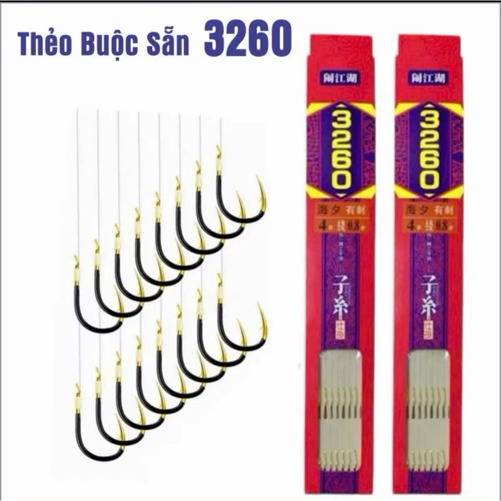 Thẻo Lưỡi Đôi Buộc Sẵn Có Ngạnh và Không Ngạnh 3260