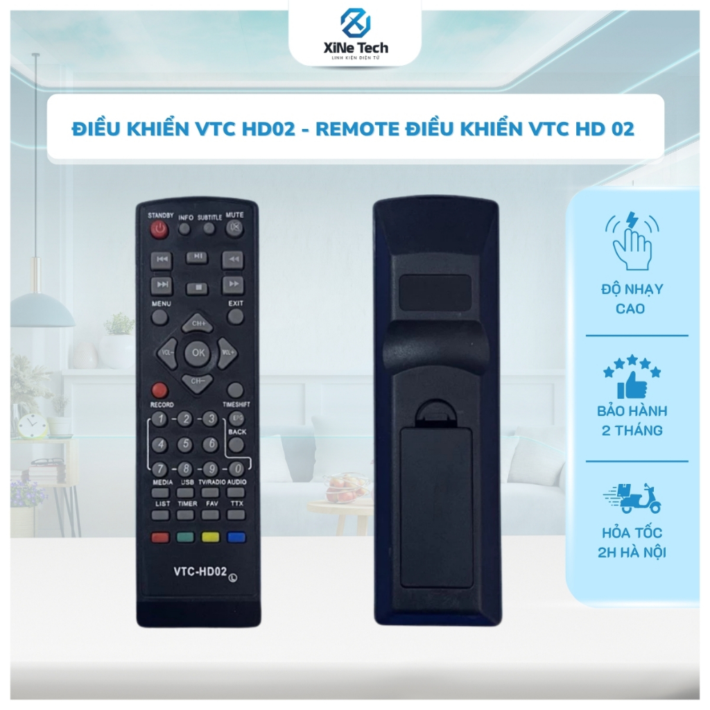 Điều khiển VTC HD02 - REMOTE ĐIỀU KHIỂN VTC HD 02 | Shopee Việt Nam