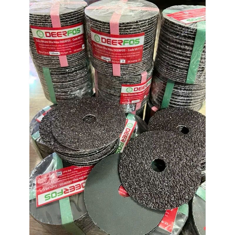 [Set 5 miếng] ĐĨA NHÁM TRÒN 100/125/150/180mm cát đỏ LỚN P-24
