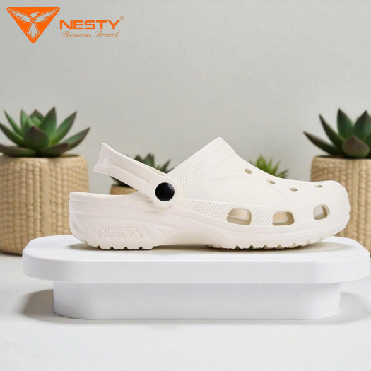 [NE50-Tặng 10 Charm 3D] Dép Sục Nguyên Khối Thương Hiệu NESTY Siêu Nhẹ 4cm Full Size Gia Đình