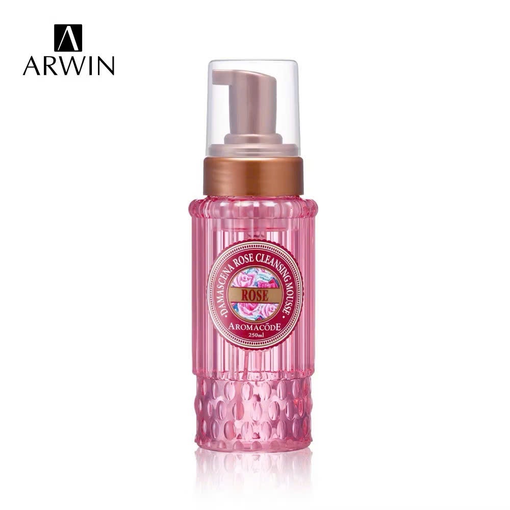 Bọt rửa mặt và tẩy trang ARWIN chiết xuất hoa hồng Damascena Rose Whitening Cleansing Mousse 250ml