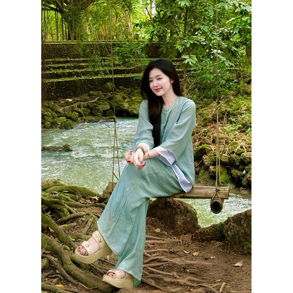 Bộ Pháp Phục Xô Lien Nút Tàu 2 Lớp - Bộ Pháp Phục Truyền Thống | Đồ Lam An Nhiên