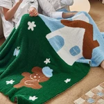 Chăn dệt kim nửa lông cừu Luo Lai Dream Girl Heart – dễ thương, ấm áp, dùng cho sofa, phòng khách, điều hòa, trẻ em — ảnh 7