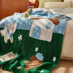 Chăn dệt kim nửa lông cừu Luo Lai Dream Girl Heart – dễ thương, ấm áp, dùng cho sofa, phòng khách, điều hòa, trẻ em — ảnh 6