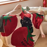 Chăn dệt kim nửa lông cừu Luo Lai Dream Girl Heart – dễ thương, ấm áp, dùng cho sofa, phòng khách, điều hòa, trẻ em — ảnh 4