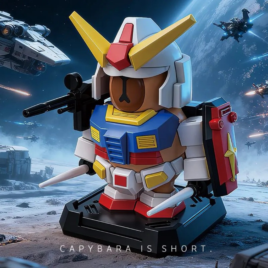 Mô hình Gundam Capybara decor vui nhộn