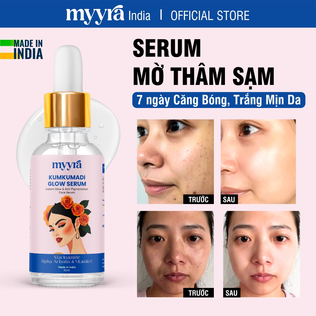 Serum Căng Bóng Da, Loại Bỏ Thâm Mụn, Nám Lâu Năm, Đều Màu Da Trong 15 Ngày