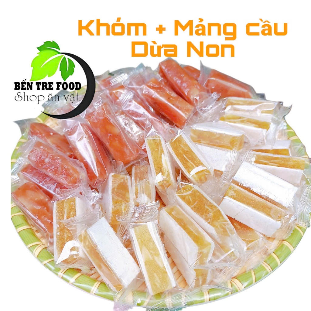 Kẹo Khóm Dừa Non và Mảng Cầu Dừa Non vị chua ngọt ít đường