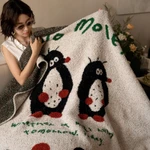 Chăn đan nửa lông fleece LUO LAI hoạt hình dễ thương, ấm áp thu đông, phủ sofa decor, đắp điều hòa, văn phòng — ảnh 7