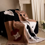 Chăn đan nửa lông fleece LUO LAI hoạt hình dễ thương, ấm áp thu đông, phủ sofa decor, đắp điều hòa, văn phòng — ảnh 2