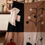 Chăn đan nửa lông fleece LUO LAI hoạt hình dễ thương, ấm áp thu đông, phủ sofa decor, đắp điều hòa, văn phòng — ảnh 5