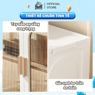 Tủ Nhựa Đa Năng Cho Bé, Tủ Quần Áo Gấp Gọn Có Ngăn Treo Mẫu Mới 2026, Lắp Ráp Dễ Dàng, Dày Dặn Chắc Chắn HC18