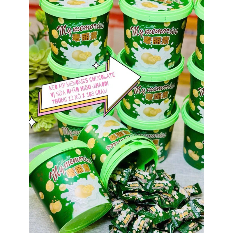 🍬 KẸO MY MEMORIES CHOCOLATE – HỘP XÔ TIỆN LỢI 168G