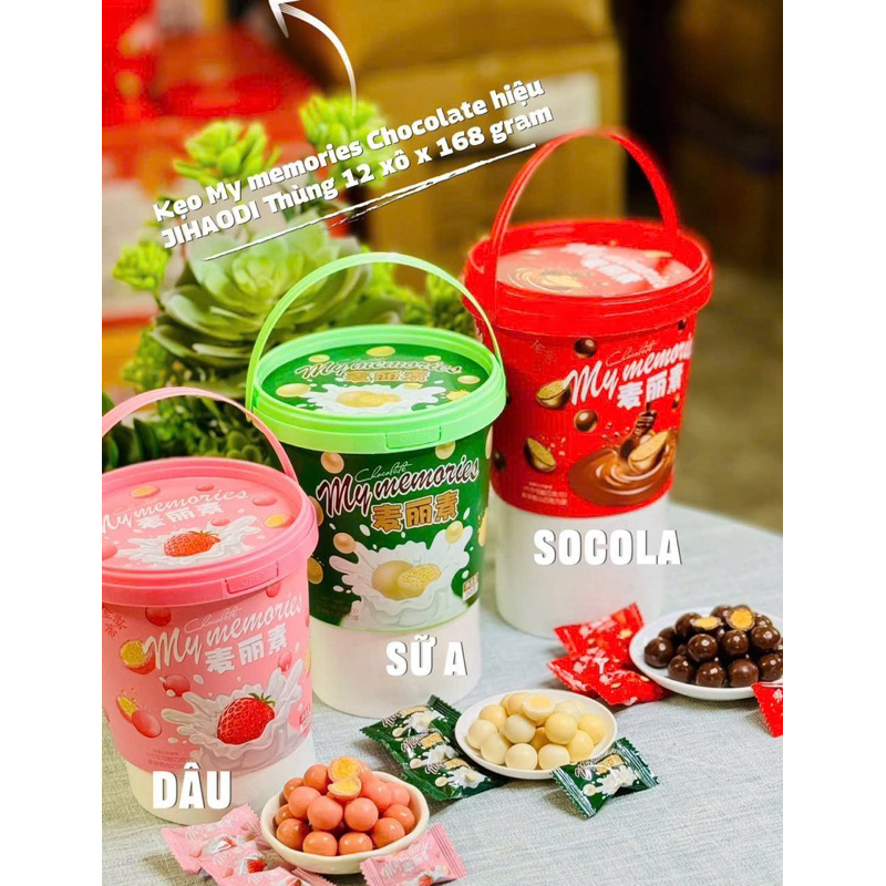 🍬 KẸO MY MEMORIES CHOCOLATE – HỘP XÔ TIỆN LỢI 168G