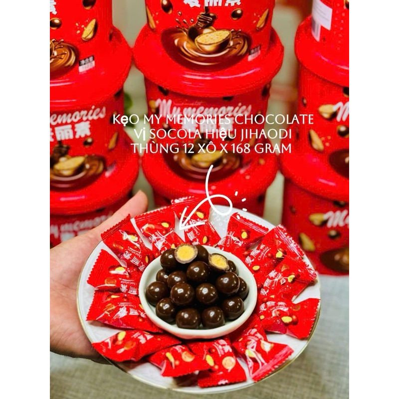 🍬 KẸO MY MEMORIES CHOCOLATE – HỘP XÔ TIỆN LỢI 168G