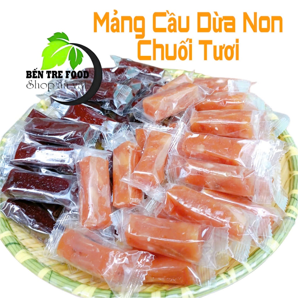 Kẹo Mảng Cầu Dừa Non và Chuối Tươi Nguyên Chất ít đường