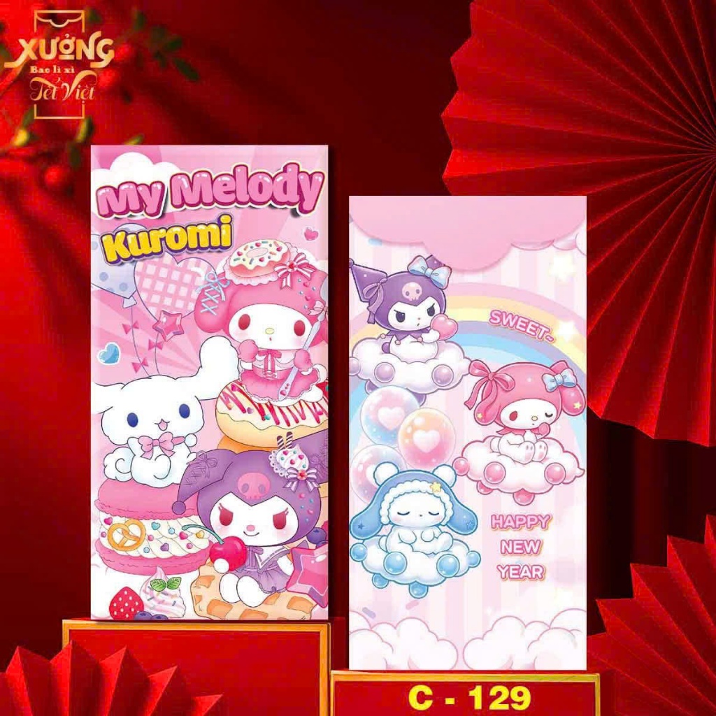 Bao Lì Xì Tết Lì Xì Hoạt Hình Ba.By 3 Capybara Kuromi Cinnamoroll Ngựa Dễ Thương CuteTổng Hợp Nhiều Mẫu -Đồ Chơi PUKAPI