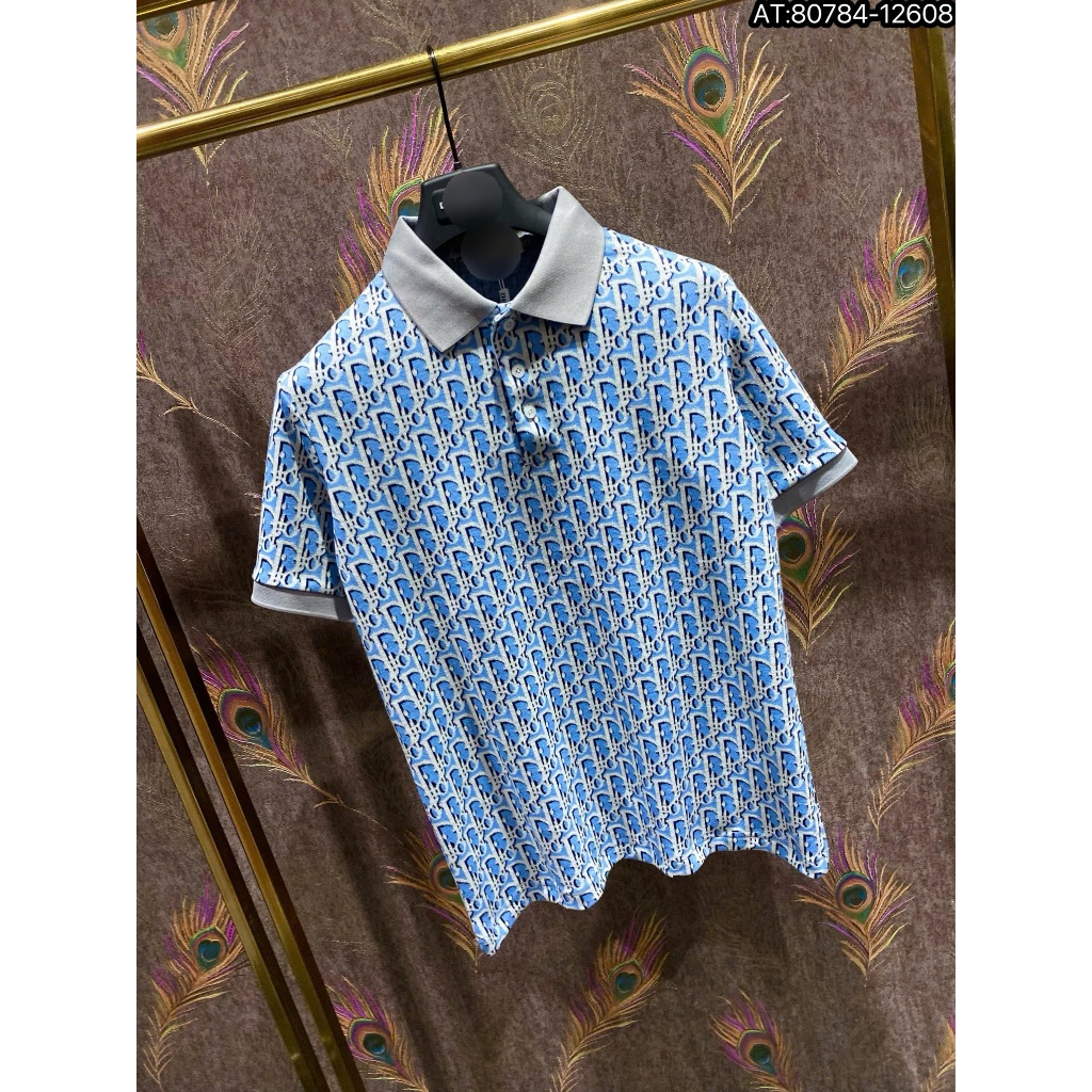 ÁO polo nam cổ tròn họa tiết tay ngắn phong cách trẻ trung chuẩn from