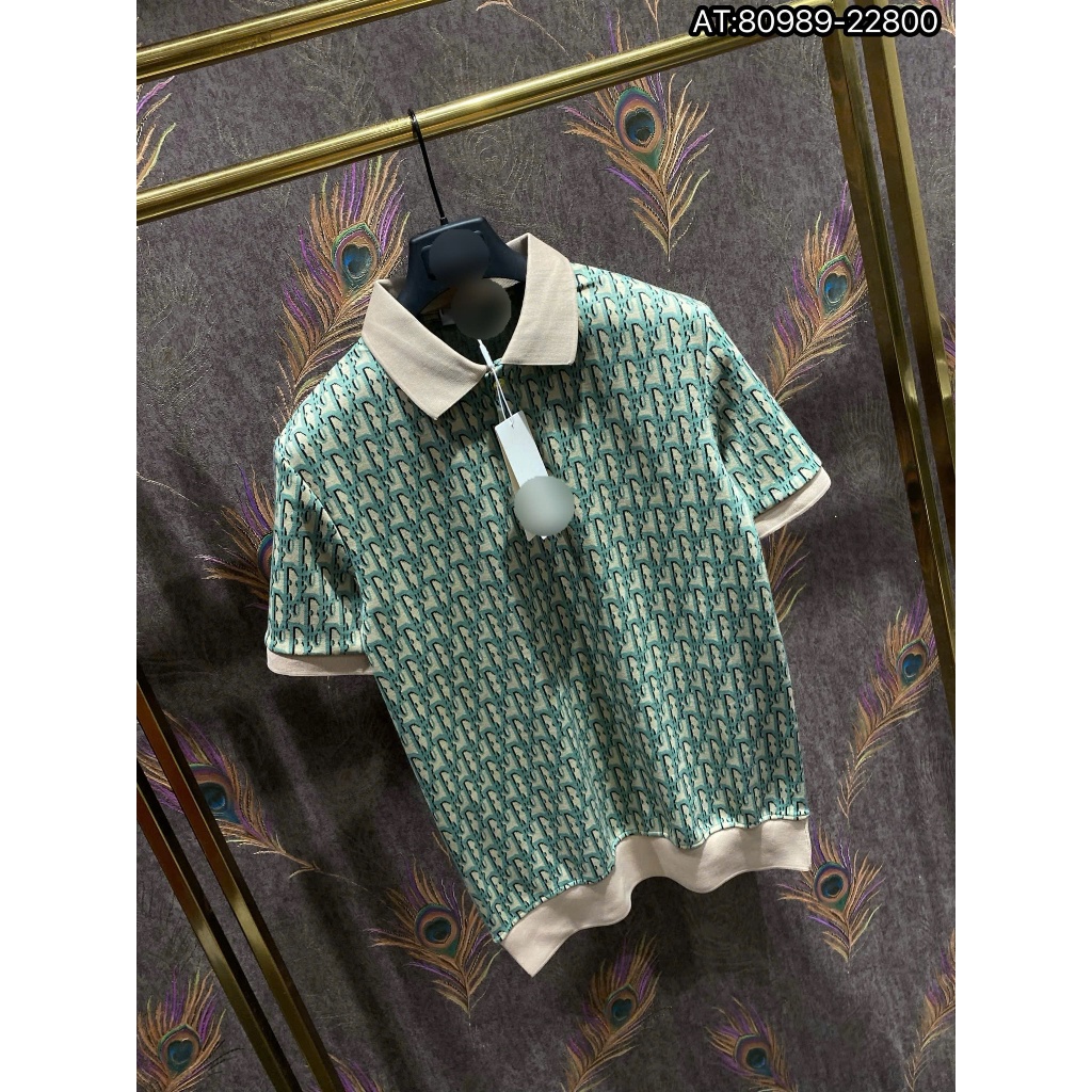 ÁO polo nam cổ tròn họa tiết tay ngắn phong cách trẻ trung chuẩn from