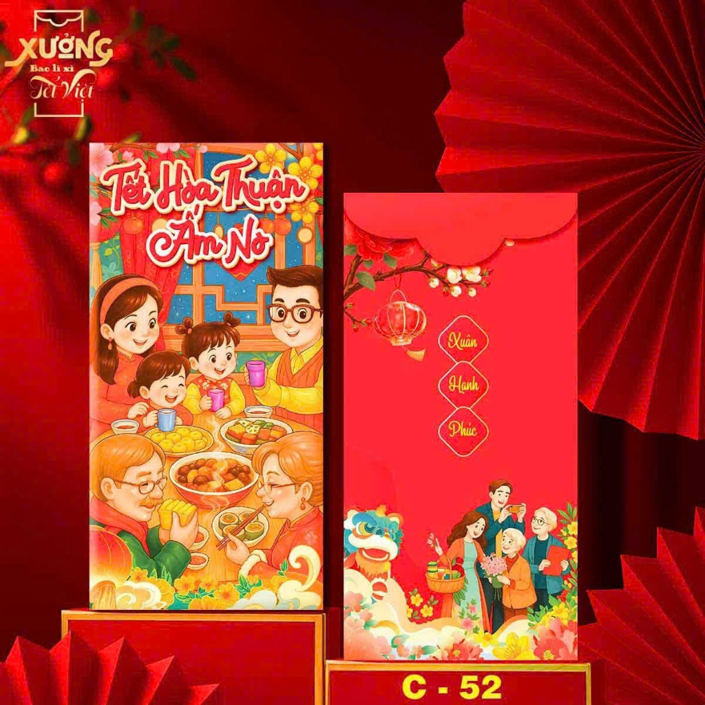 Combo 10 Bao Lì Xì Gia Đình Sum Vầy Bao Lì Xì 2026 Set 10 Bao Lì XÌ Tổng Hợp Nhiều Mẫu - Đồ Chơi  Cho Bé PUKAPI