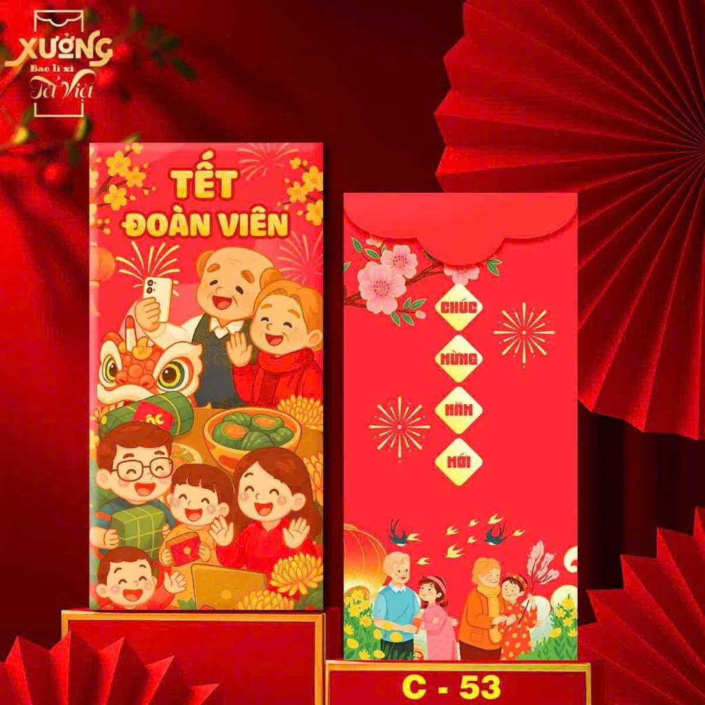 Combo 10 Bao Lì Xì Gia Đình Sum Vầy Bao Lì Xì 2026 Set 10 Bao Lì XÌ Tổng Hợp Nhiều Mẫu - Đồ Chơi  Cho Bé PUKAPI