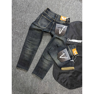 Quần jean nam wash 2 màu sáng form slim fit cao cấp – phối họa tiết sau túi – phong cách streetwear cá tính