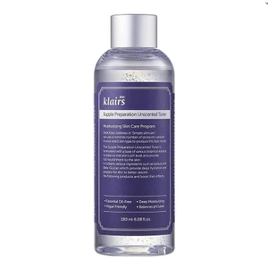 Nước hoa hồng Klairs Supple Preparation Facial Toner 180ml Chai Tím Không Mùi
