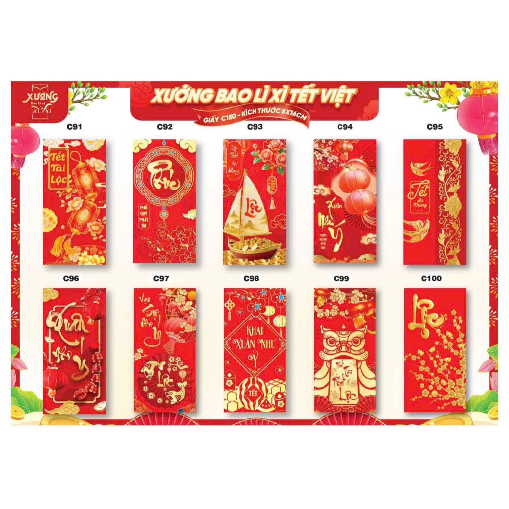 Bao Lì Xì Tết Truyền Thống Năm Bính Ngọ 2026 Mẫu Mã Đa Dạng Chúc Mừng Năm Mới Chúc Tết Quà Tặng Lì Xì - Đồ Chơi PUKAPI