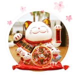 Tượng Mèo Thần Tài Ngũ Phúc Lâm Môn Vẫy Tay Chiêu Tài Lộc Bằng Gốm Sứ 30cm - MẪU & MÀU GIAO NGẪU NHIÊN — ảnh 5