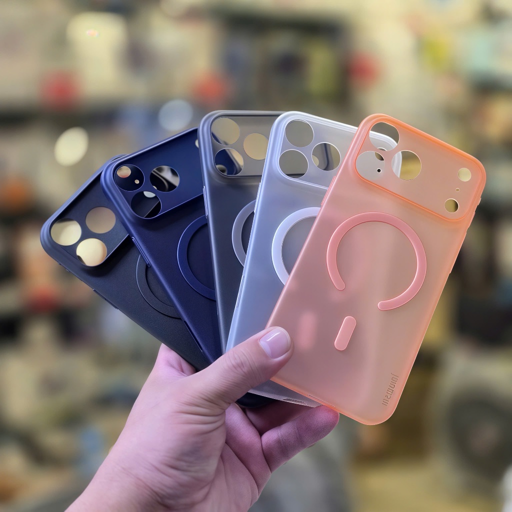 Ốp lưng MEMUMI nhám siêu mỏng hỗ trợ sạc không dây cho iPhone 17 promax 16promax 16pro 15promax