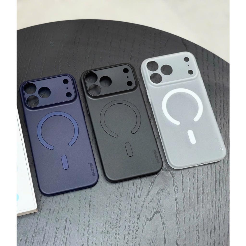 Ốp lưng MEMUMI nhám siêu mỏng hỗ trợ sạc không dây cho iPhone 17 promax 16promax 16pro 15promax