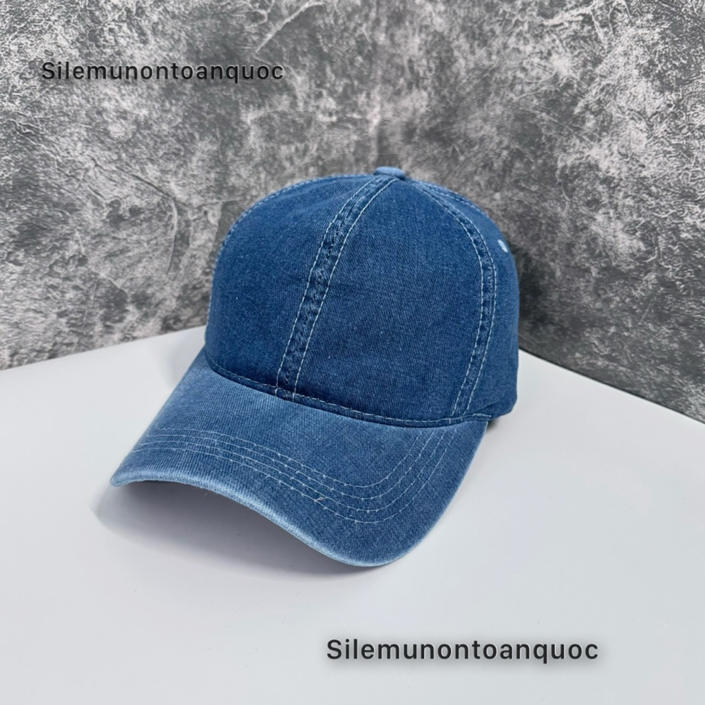 Mũ kết jean trơn thời trang nam nữ - Nón lưỡi trai from unisex hoạ tiết trơn đơn giản siêu đẹp
