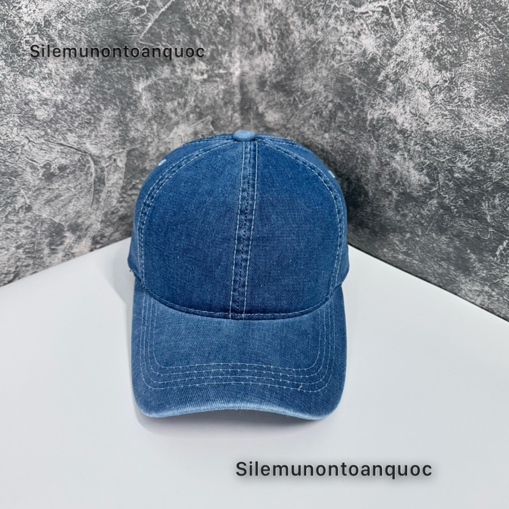Mũ kết jean trơn thời trang nam nữ - Nón lưỡi trai from unisex hoạ tiết trơn đơn giản siêu đẹp