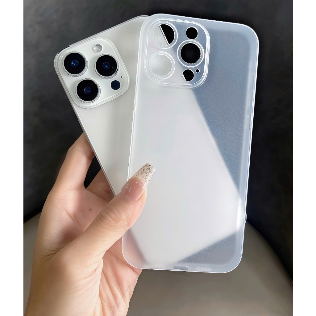 [L2] Ốp lụa nhám  siêu mỏng, chống bám vân, chống ố bảo vệ camera dành cho iphone 17 16 15 14 13 12 pro promax plus